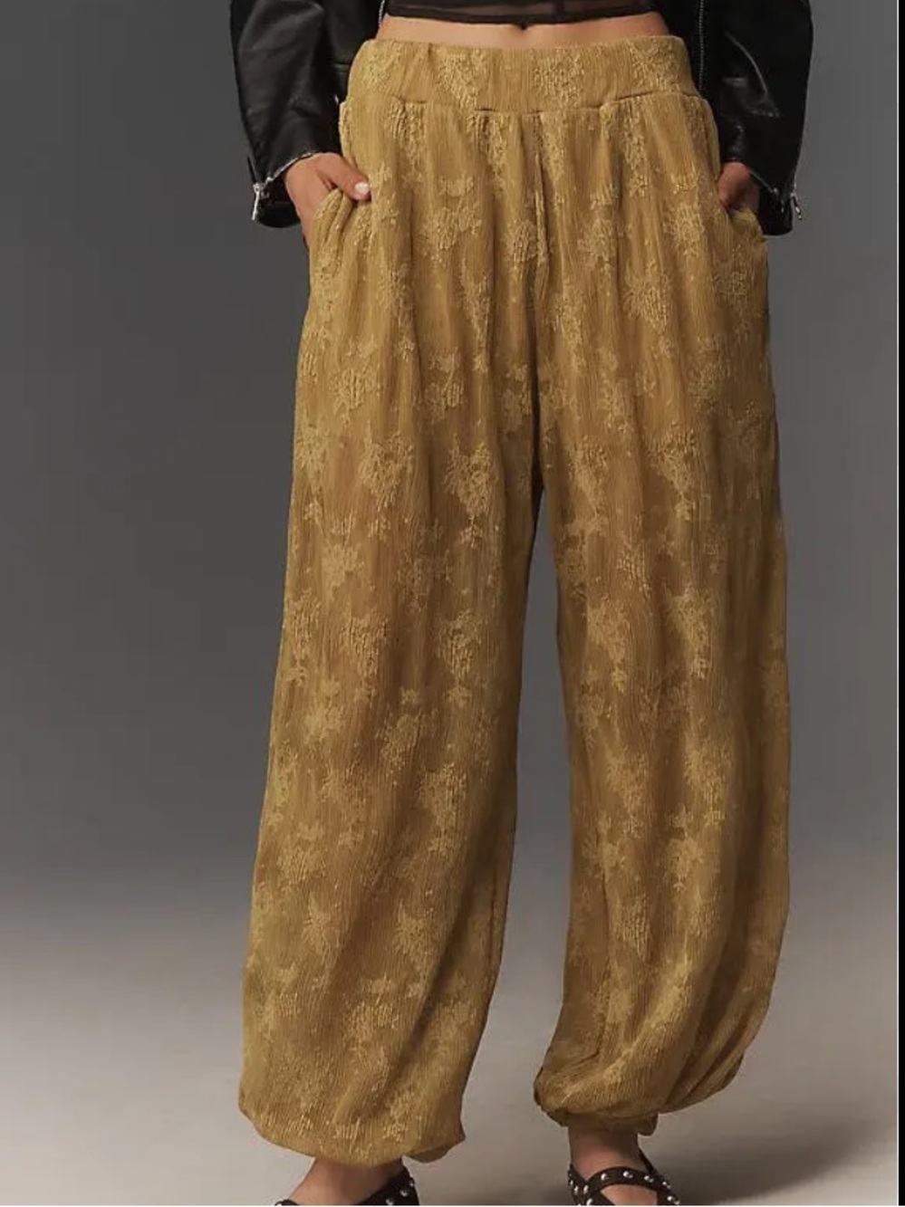 MAEVE➕ANTHROPOLOGIE Sheer Lace Balloon Pants NWT - Picture 2 of 9